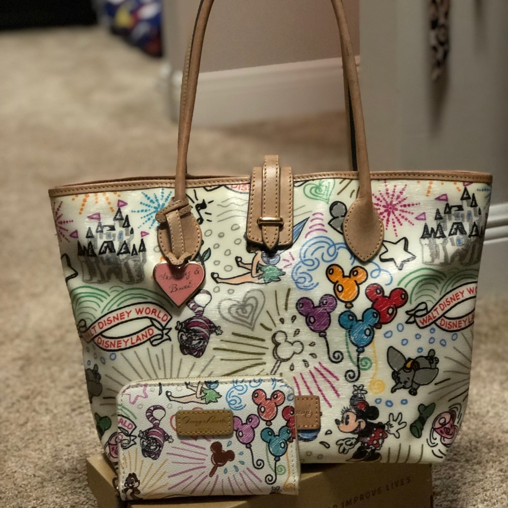 Dooney & Burke Disney sketch w wallet